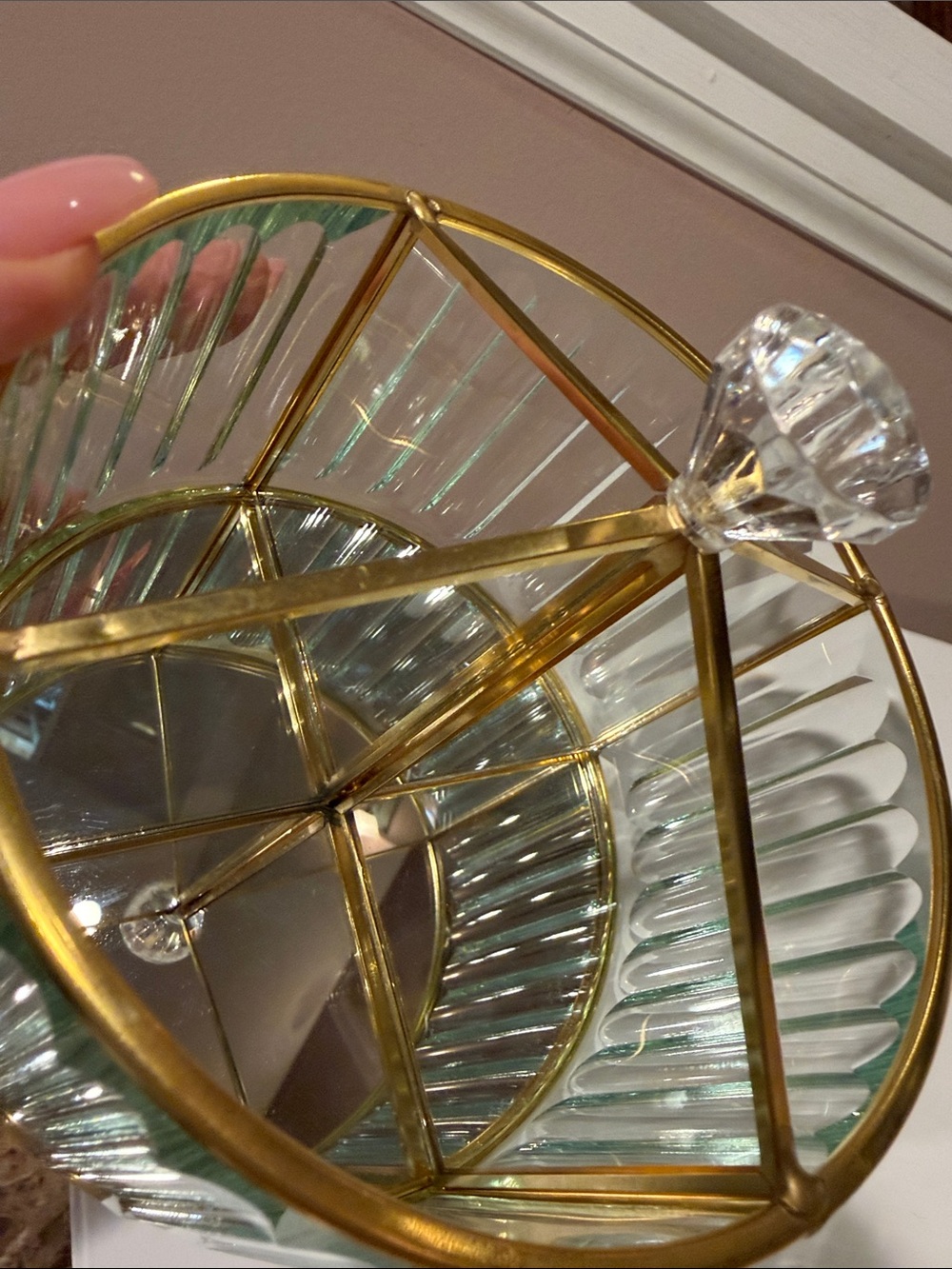 Acrylic and Gold-tone Decorative Vanity, Bath, Home Office Rotating Organizer - Picture 8 of 10